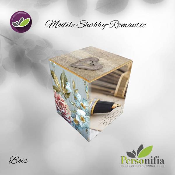 urne bois shabby romantic